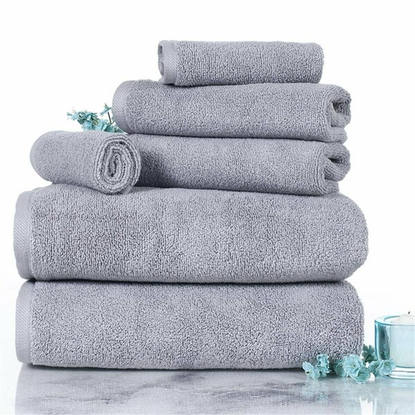 Daphnes Dinnette 6 Piece Cotton Towel Set Silver DA3305490